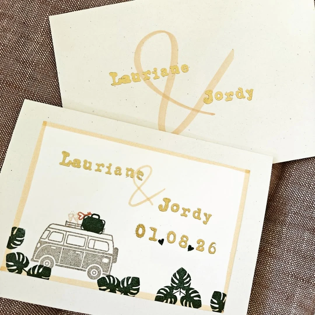 Cartes de mariage personnalisées — été 2026