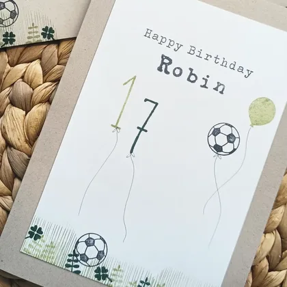 Carte d’anniversaire - football