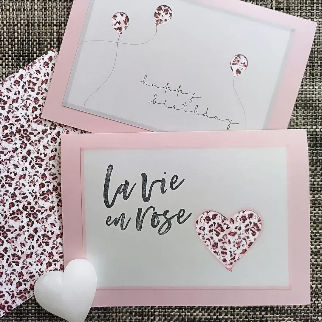 Collection de cartes - motifs léopard
